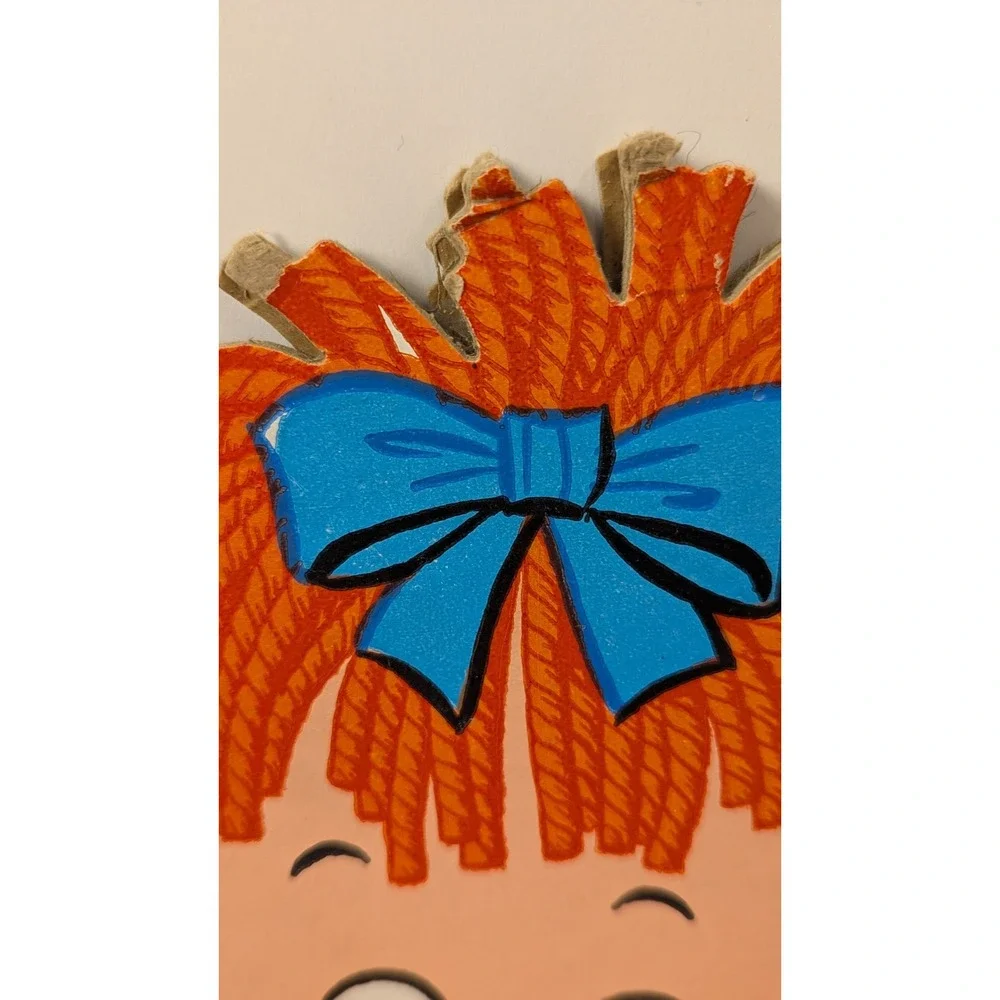 Vintage 1972 Raggedy Ann Style Girl Bobbs Merrill Hardboard Wall Hanging Nursery